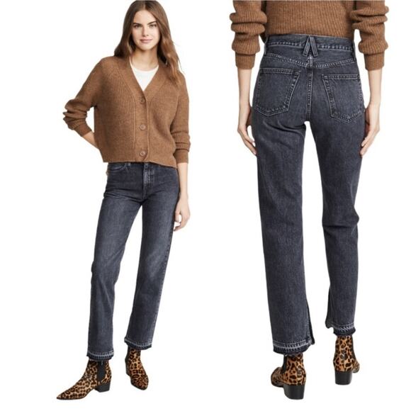 SLVRLAKE Hero Jeans Size 28 NWT Midnight Rider Distressed High Rise Fray Denim - Picture 2 of 16